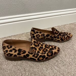 Madewell Leopard Leather Loafers size 8.5